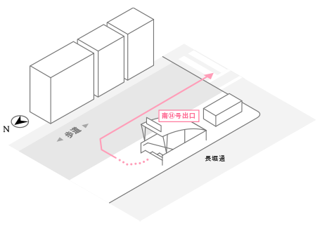 階段を上がったら目の前。エレベーターで5Fへ。